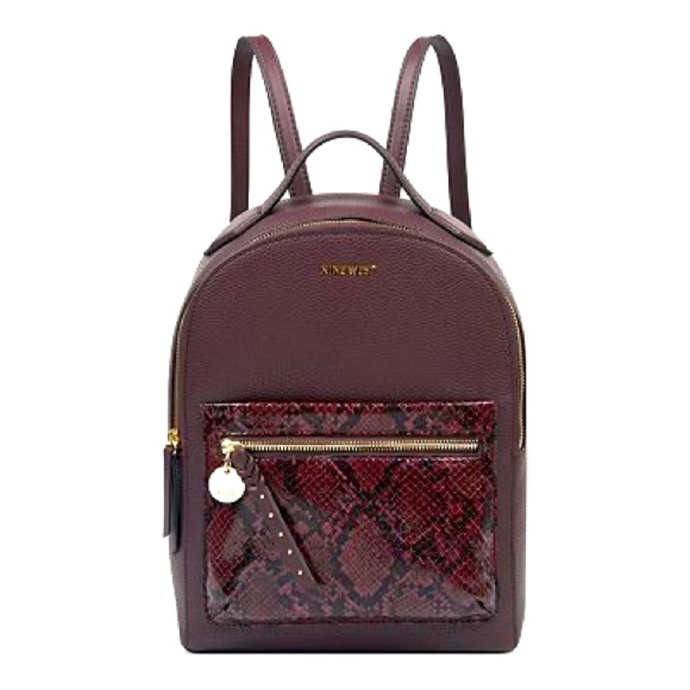 Burgundy Nine West backpack Purse excellent condition